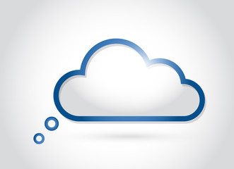 cloud computing. thinking concept illustration
