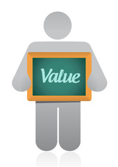 value message concept illustration design