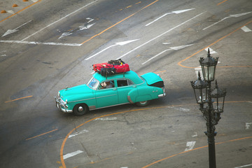 HAVANA, CUBA - JUNE 26: Vintage cars on the streets of Havana, J