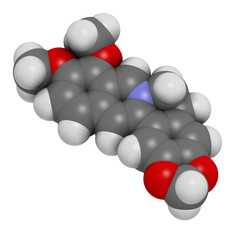 Berberine alkaloid molecule. Present in number of plants.