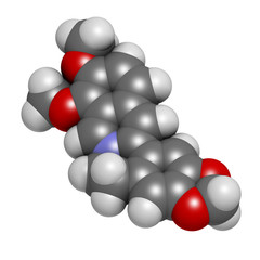 Berberine alkaloid molecule. Present in number of plants.