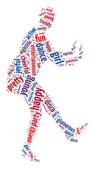 Obraz premium Words illustration of the nightlife and clubbing