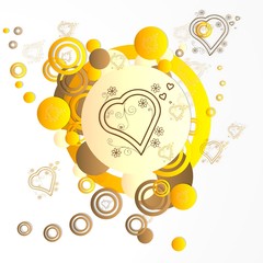 trendy art heart symbol