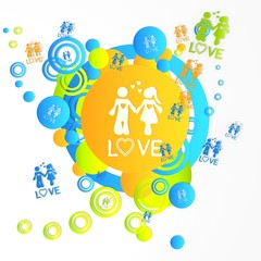 trendy art love symbol