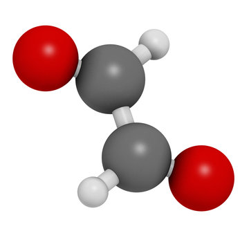 Glyoxal dialdehyde molecule. Present in fermented food.
