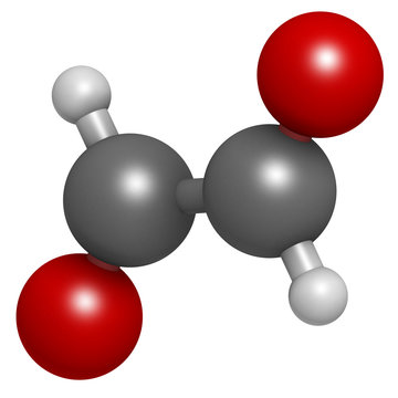 Glyoxal dialdehyde molecule. Present in fermented food.