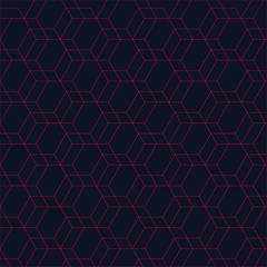 red hexagon background