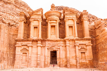 The Ad Deir in the ancient Jordanian city of Petra.