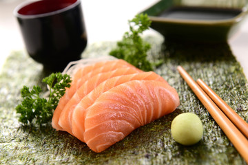 Salmon sashimi - Japanese food