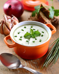 Potatoes soup pan