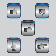 icon button and sticker label theme art