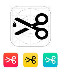 Sharp scissors icon.