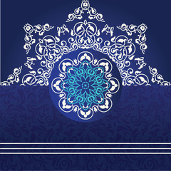 Ornamental snowflake background
