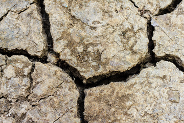 Cracked soil ground background.
