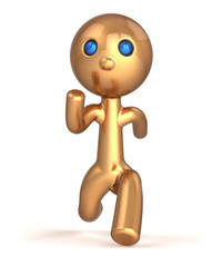 Running man character quickly runner champion person