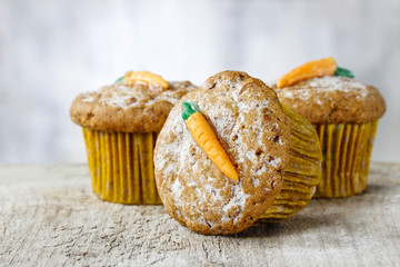 Muffins with carrot
