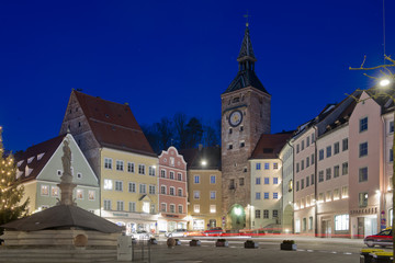 Village of Landsberg am Lech by night