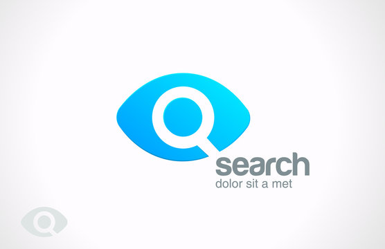 Logo Search engine service design. Searching Eye