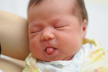 Newborn baby sleeps