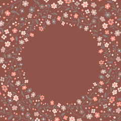 Beautiful frame of flowering branches