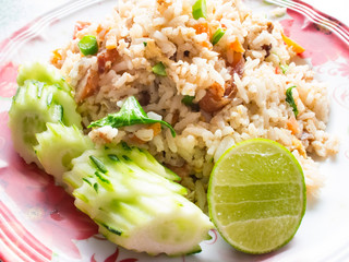 Fried Rice with Vegetables and Meat
