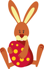 Easter bunny with big egg