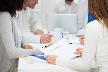 besprechung am arbeitsplatz