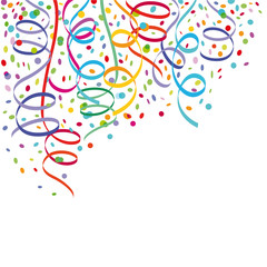 Konfetti und Luftschlangen