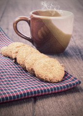 cookies on borwn fabric