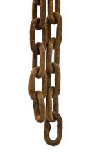 Obraz premium Rusty Chain Isolated
