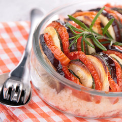 vegetable baked and semolina