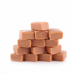 caramel candy isolated