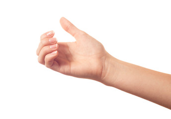 hand on white background