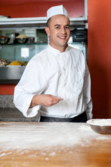 Male chef working in kitchen