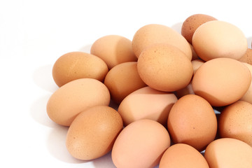 fresh egg on white background