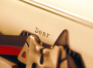 typewriter and letter