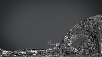 Abstract Water Splash on Elegant Dark Gray