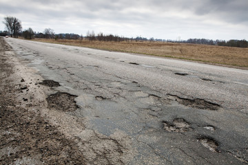 Damaged road