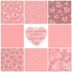 Seamless patterns Valentine's Day