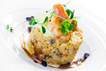 Risotto with shrimps and mushroom
