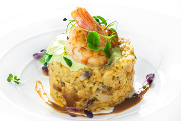 Risotto with shrimps and mushroom