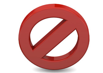 PROHIBITION SIGN - 3D