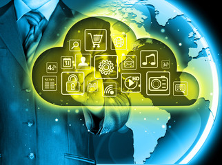 Cloud computing touchscreen interface