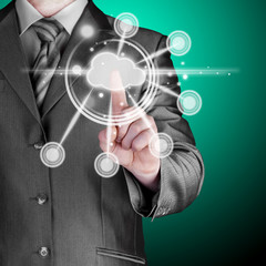 Cloud computing touchscreen interface