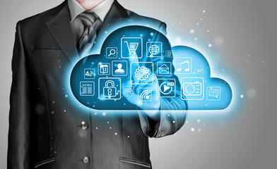 Cloud computing touchscreen interface