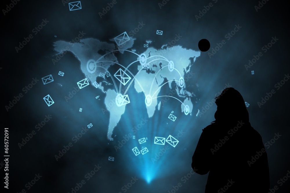 Poster Composite image of futuristic technology interface