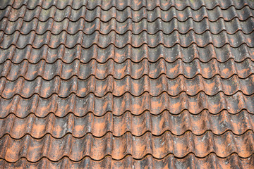 Textured background of roof tiles