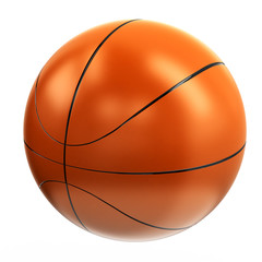 Obraz premium Orange basketball ball, 3d