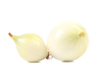 Two white onions.