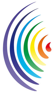 Logo Esoterik, Yoga, Pilates, Chakra, Farben, Toleranz, Regenbogen, Regenbogenfarben, Symbol die Liebe 